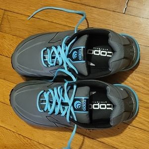 Topo athletic sneakers, women's size 10.5, gray with turquoise, worn once